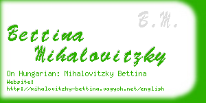 bettina mihalovitzky business card